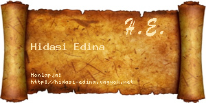 Hidasi Edina névjegykártya