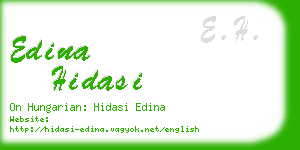 edina hidasi business card